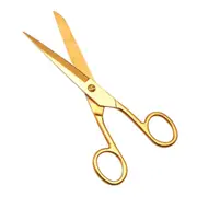 Stainless Steel Scissors Leather Fabric Cutter Golden For Sharp Needlework Sciss