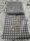2 New Pottery Barn Norton Black Check Bumble Bee 18" Square Pillow Covers