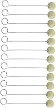 COHEALI DIY Staining Wool Balls Brush 30pcs Wool Ball Applicators Metal Handle for Leather Dyeing Crafting
