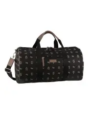 [PIERRE CARDIN] Leather Art Design Duffle Bag in Black
