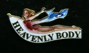 HEAVENLY BODY NOSE ART HAT LAPEL PIN UP TIE TAC AVIATION PILOT CREW GIFT WOW