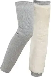 [TINAYAUE] 50CM Lengthen Cycling Leg Warmers Super Warm Cashmere Over Knee Sleeves for Women Men Winter Thick Fleece Knee Wrap Non Slip Knee Protector Pain Relief for Arthritis Tendonitis
