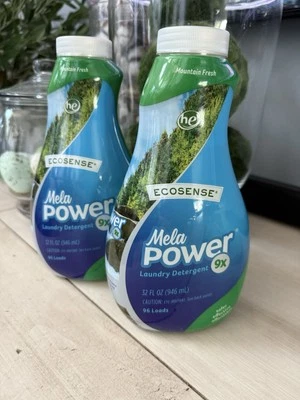 Mela Power Laundry Detergent Mountain Fresh 9x, 2 bottles Ecosense Melaleuca