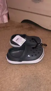 NWT Grey / White Crocs Junior 1
