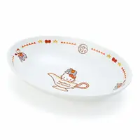 在飛比找樂天市場購物網優惠-小禮堂 Hello Kitty 橢圓陶瓷咖哩盤《白紅》沙拉盤