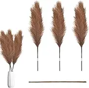 Dried Flowers Bouquet, Dried Pampas Grass | Bouquet Phragmites Artificial Reed Grass Bouquet -110cm/43inch Rustic Farmhouse Dried Flowers for Home Table Decor