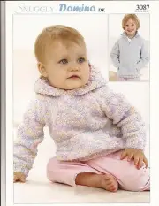 Sirdar Snuggly DK KNITTING PATTERN #3087 Hoodie & Zip Collar Sweater 6mos-10yrs