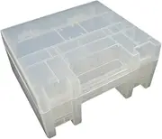 CIYODO Portable Transparent Battery Organizer Box for Aa AAA Batteries Leakproof Storage Case with Compartments for Easy Access and Protection Lightweight Design