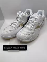 Mizuno Badminton Shoes WAVE FANG PRO White Gold 71GA2100 50 US 9.5 JP27.5cm New