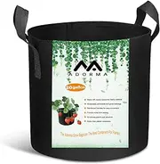 Adorma 10 Packs 20 Gallon Grow Bags, Heavy Duty 300G Thickened Nonwoven Fabric Plant Pots with Handle