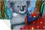 Fleece Throw Blanket for Couch - Cozy Lightweight Soft Blankets and Throws for Adult and Kids - 59.0x39.3 in - Cute Koala in The Tree