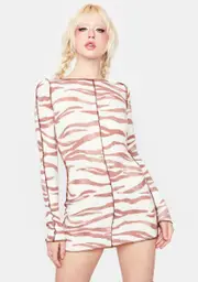 [Bailey Rose] Mauve Zebra Mini Dress