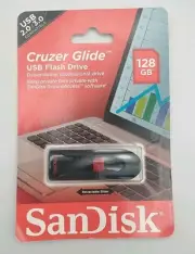 SanDisk 128GB Cruzer GLIDE USB Flash Pen Drive SDCZ60-128G-B35 NEW