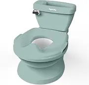 Ingenuity My Size Potty Pro in Green, Infant Potty Training Toilet, Lifelike Flushing Sound, for Ages 18 Months, Up to 50 Pounds