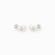 Buy Ear studs pearls and white stones silver by Thomas Sabo online - THOMAS SABO Australia