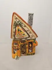 NEW Blue Sky Clayworks Thanksgiving Pumpkin Spice Cottage Tea Light Candle House