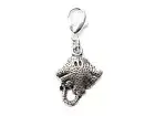 Stingray Charm Miniblings Zipper Pull Charm Manta Mantrochen Fish Silver