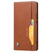 For OnePlus 7T Pro Knead Skin Texture Horizontal Flip Leather Case with Photo Frame & Holder & Card Slots & Wallet(Brown)