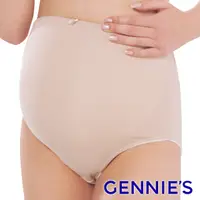 在飛比找PChome24h購物優惠-Gennies奇妮 彈性舒適孕婦高腰內褲-古銅金(GB01)