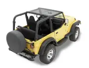 Bestop Bikini Top Black MESH Fabric Fits Jeep Wrangler TJ 03-06 TJ and LJ