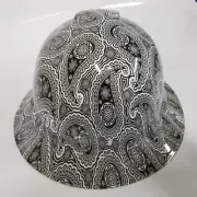 full brim hard hat custom hydro dipped IN BLACK AND WHITE BANDANNA COOL NEW
