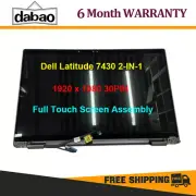 New For Dell Latitude 7430 2-IN-1 FHD Touch Screen LCD Assembly HINGE UP Silver