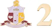 [Desert Cactus] Kappa Alpha Psi Lapel Pin KAP Yo Nupe D9 Divine 9 Cross Over Initiation Enamel Fraternity Formal Wear Blazer Jacket (Line Number Pin Set - #2), Metal, no gemstone