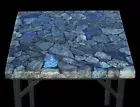15" Square Labradorite Coffee Table Counter Desk Luxury Hallway Funriture Decor