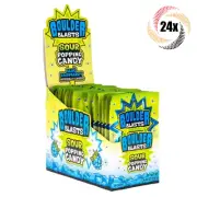 Full Box 24x Packets Boulder Blasts Blue Raspberry Sour Popping Candy | .35oz