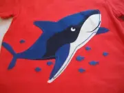 CARTER'S BABY BOYS RED PULLOVER SHIRT CUTE SHARK NWT