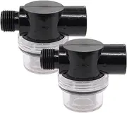 Twist-On Pipe Water Pump Strainer,RV Water Pump Filter Compatible with Shurflo Or Wfco,1/2" Npsm Inlet/Outlet with 80 Mesh Stainless Steel Filter Screen for RV Marine Replacement 2 Pack