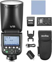 GODOX V1 PRO N Camera Flash 2.4G Wireless Speedlight 1/8000s HSS 1.3s Recycle Time with M/TTL Flash Mode Type-C Powered with Sub Flash Speedlite Compatible with Nikon Cameras