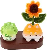 PRETYZOOM Decorative Artificial Flower and Animal Statue Unique Bonsai Ornament for Car Dashboard Office Desktop and Home Decor Versatile and Craftsmanship