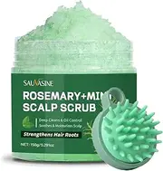 Scalp Scrub, Rosemary Scalp Exfoliator Scrub, Deep Cleaning for Oily Hair and Build Up Remover, Oil Control, Nourish Hair with Scalp Massager Promotes Hair Growth