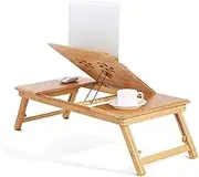 Laptop Desk,Laptop Bed Table Laptop Desk Tray,Breakfast Serving Bed Trays, Adjustable Foldable with Flip Top and Legs, Computer Stand with Drawer-by
