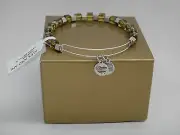 Alex and Ani Leather TRAILBLAZER EW8, Fern Beaded Wire Bracelet, NWT