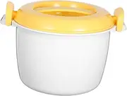 [STOBAZA] Microwave Rice Cooker Container Microwave Simple Rice Cooker for Veggies and Noodles Compact Yellow 20 * 11.5cm