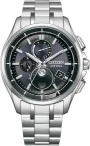 Citizen BY1001-66E Attesa Moon Phase Titanium Eco-Drive Radio Solar Watch 41.5mm