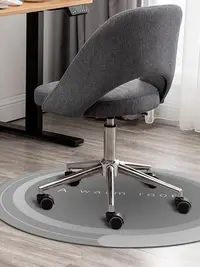 在飛比找Yahoo!奇摩拍賣優惠-北歐圓形轉椅地墊電腦椅子書房辦公桌下地毯防滑加厚耐臟高級感