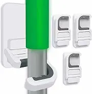 Tinkeep Broom Holder Mop Holder Broom & Mop Grippers Self Adhesive No Drilling Super Anti-Slip Broom and Dustpan Hanger Wall Mount 3 pcs