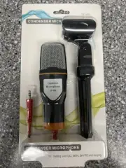 WOW! SP-666 Condenser Microphone w/ Mic Stand & 3.5mm Stereo Plug FAST FREE SHIP