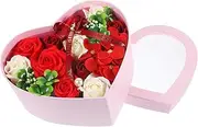 HOLIDYOYO 1 Set Valentine's Day Soap Flower Present Box of Delicate Soap Bouquets for Romantic Decor for Mother's Day Birthdays Special Occasions Subtle Soapy Scented Arrangements