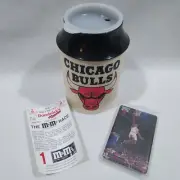 Vintage 1996 Chicago Bulls / Captain Morgan ~ Beer Koozie Kup NBA Swag Souvenir