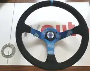 Sports Steering Wheel Suede Lancia Alfa Fiat Porsche BMW Martini Racing