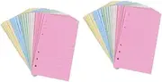 CAXUSD 6 Hole Loose Leaf Paper Sheets 50 Pages Each Perfect for Notepad Refill Thick Paper Ideal for Diary Journaling and School Use