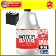 Battery Restore for Lead Acid Batteries - Made in USA - 64Oz Formulated Solution