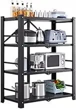 No Installation Folding Storage Rack,Multi-Layer Floor Rack,4/5-layer Shelf,Suitable for Kitchen Living Room and Bathroom(80x36.5x115.5cm)
