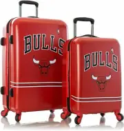 NBA Chicago Bulls Carry On Adult Luggage Set 2Pc Spinner Hardside Suitcase New