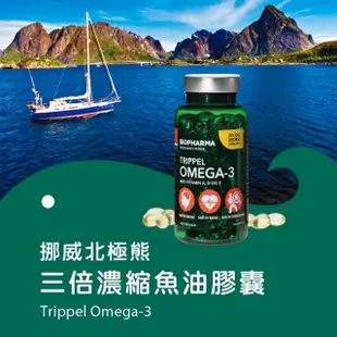 【Isbjorn挪威北極熊保健專家】挪威三倍濃縮 Omega-3 魚油膠囊三瓶★加贈隨身小收納盒(三瓶共432粒)