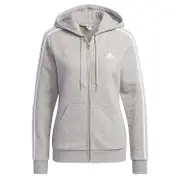 adidas Womens Essentials Full Zip Hoodie - Grey